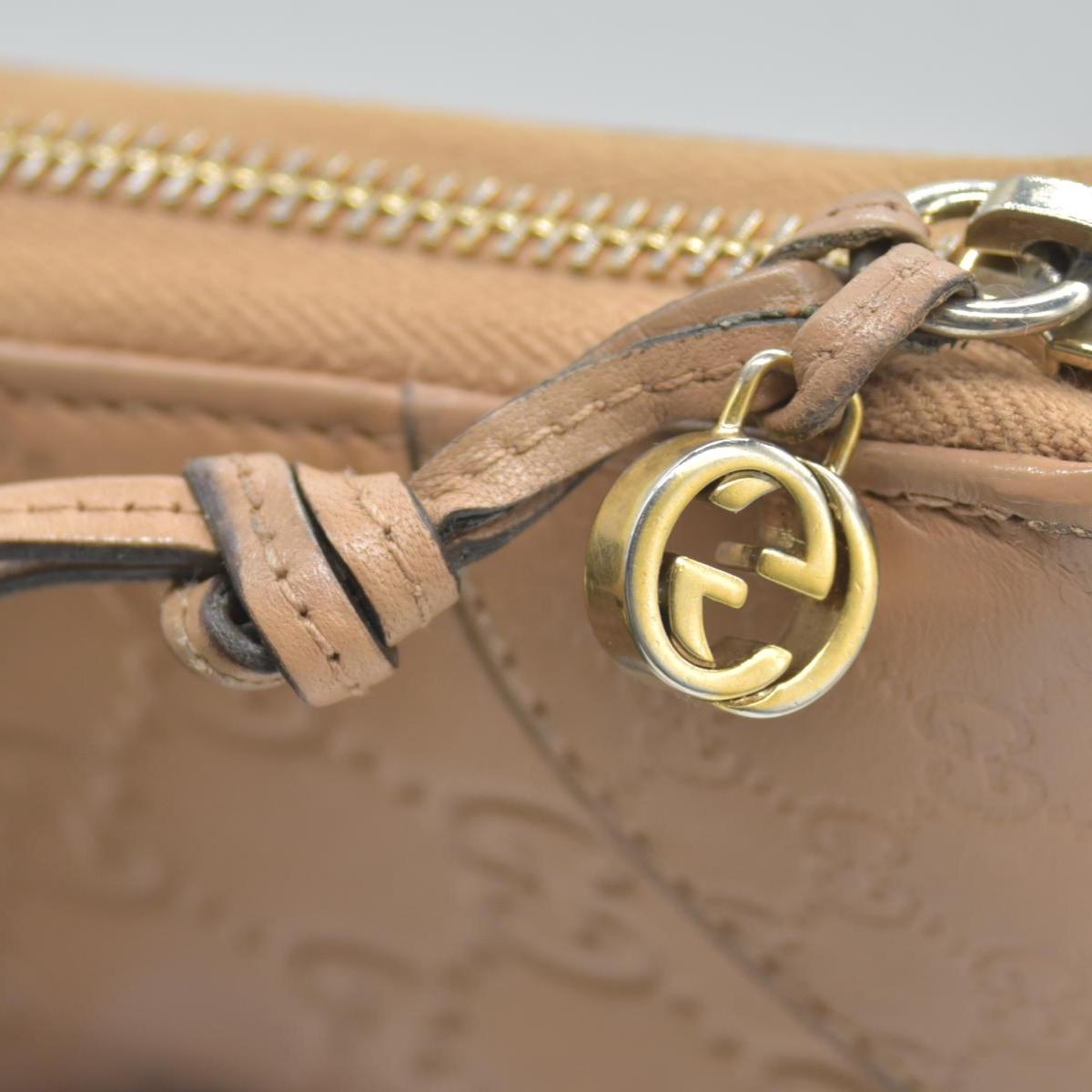 $820 Gucci Guccissima Signature Microguccissima Bree Zip Around Wallet Beige CONSIGNMENT