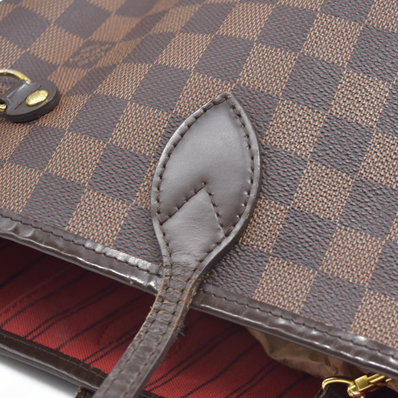 $2170 Louis Vuitton Damier Ebene Neverfull