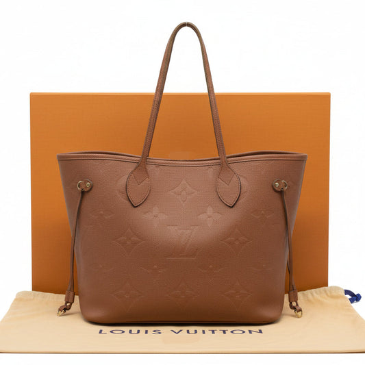Louis Vuitton Empreinte Monogram Giant Neverfull MM Cognac