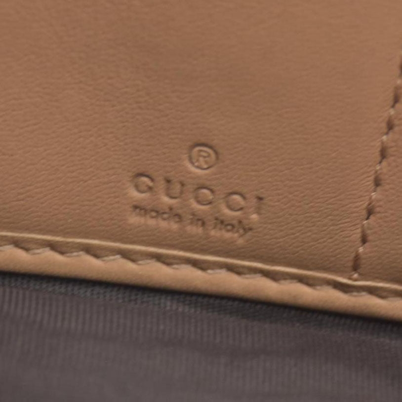 $820 Gucci Guccissima Signature Microguccissima Bree Zip Around Wallet Beige CONSIGNMENT