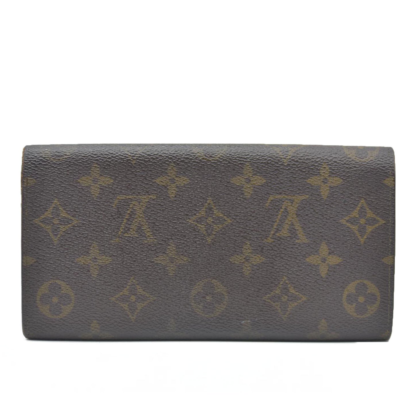 AUCTION $720 Louis Vuitton Monogram Portefeiulle Sarah Long Bifold Wallet Brown AN1921