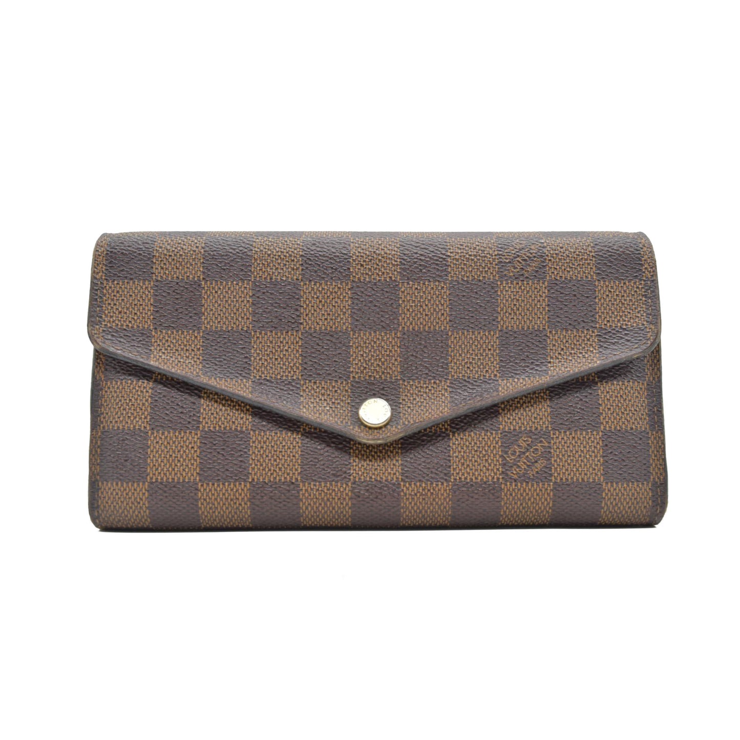 $775 Louis Vuitton Damier Ebene Sarah Wallet NM CONSIGNMENT