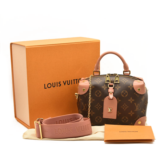 LOUIS VUITTON Monogram Petite Malle Souple Peach TR4230