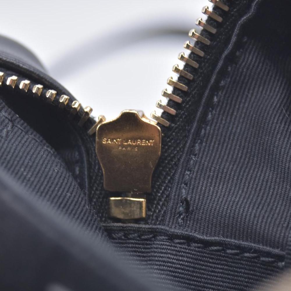 $1950 Saint Laurent Suede Matelasse Monogram Lou Camera Bag Black