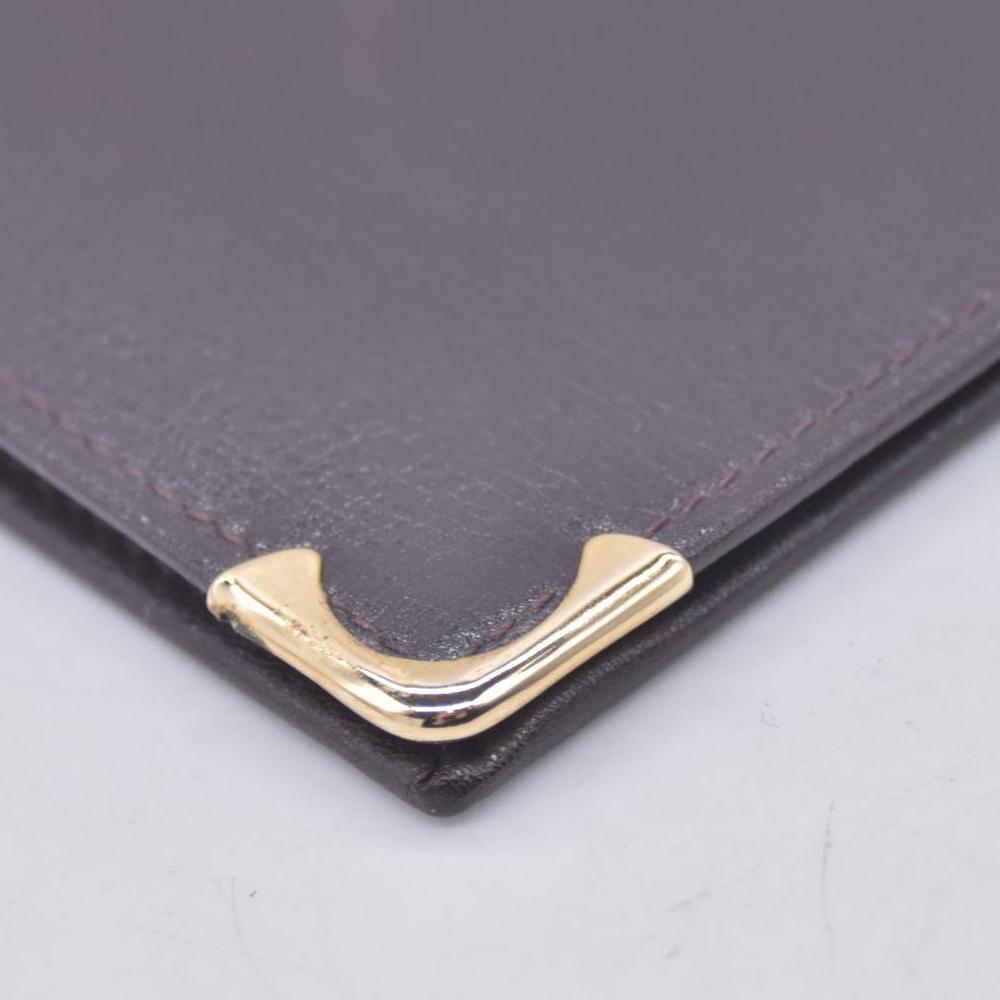 $580 CELINE Smooth Calfskin Triomphe Crest Long Wallet Dark Brown CONSIGNMENT 10021225