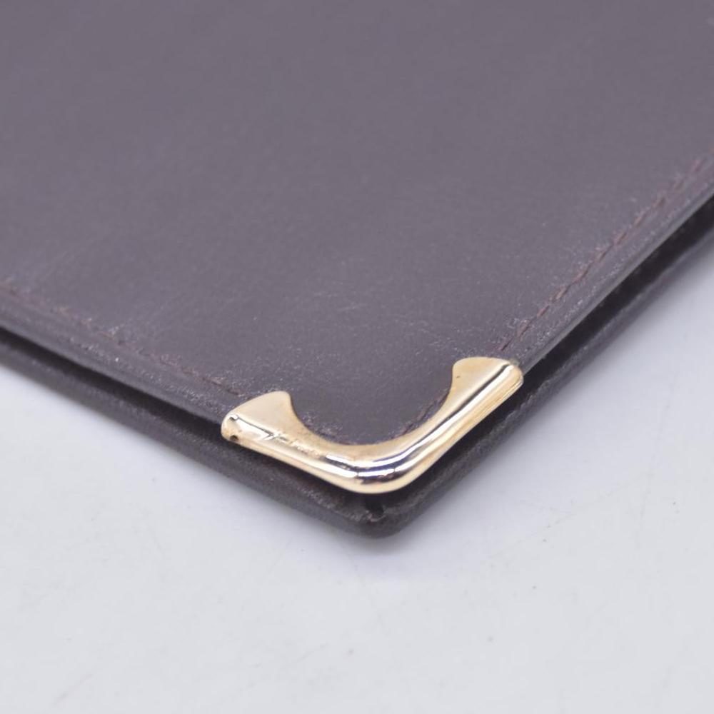 $580 CELINE Smooth Calfskin Triomphe Crest Long Wallet Dark Brown CONSIGNMENT 10021225