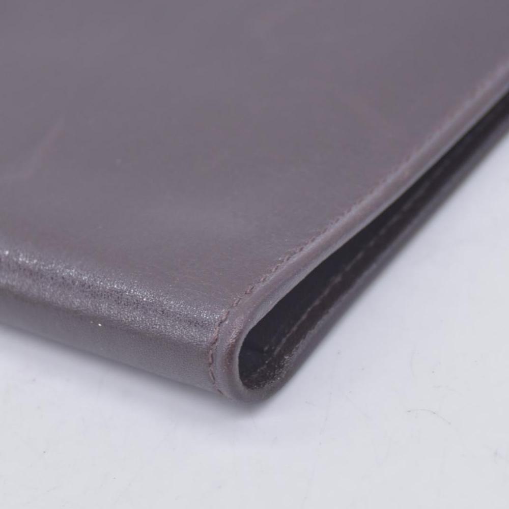 $580 CELINE Smooth Calfskin Triomphe Crest Long Wallet Dark Brown CONSIGNMENT 10021225