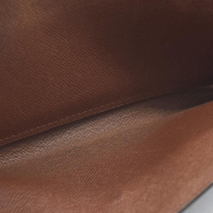 AUCTION $720 Louis Vuitton Monogram Portefeiulle Sarah Long Bifold Wallet Brown AN1921