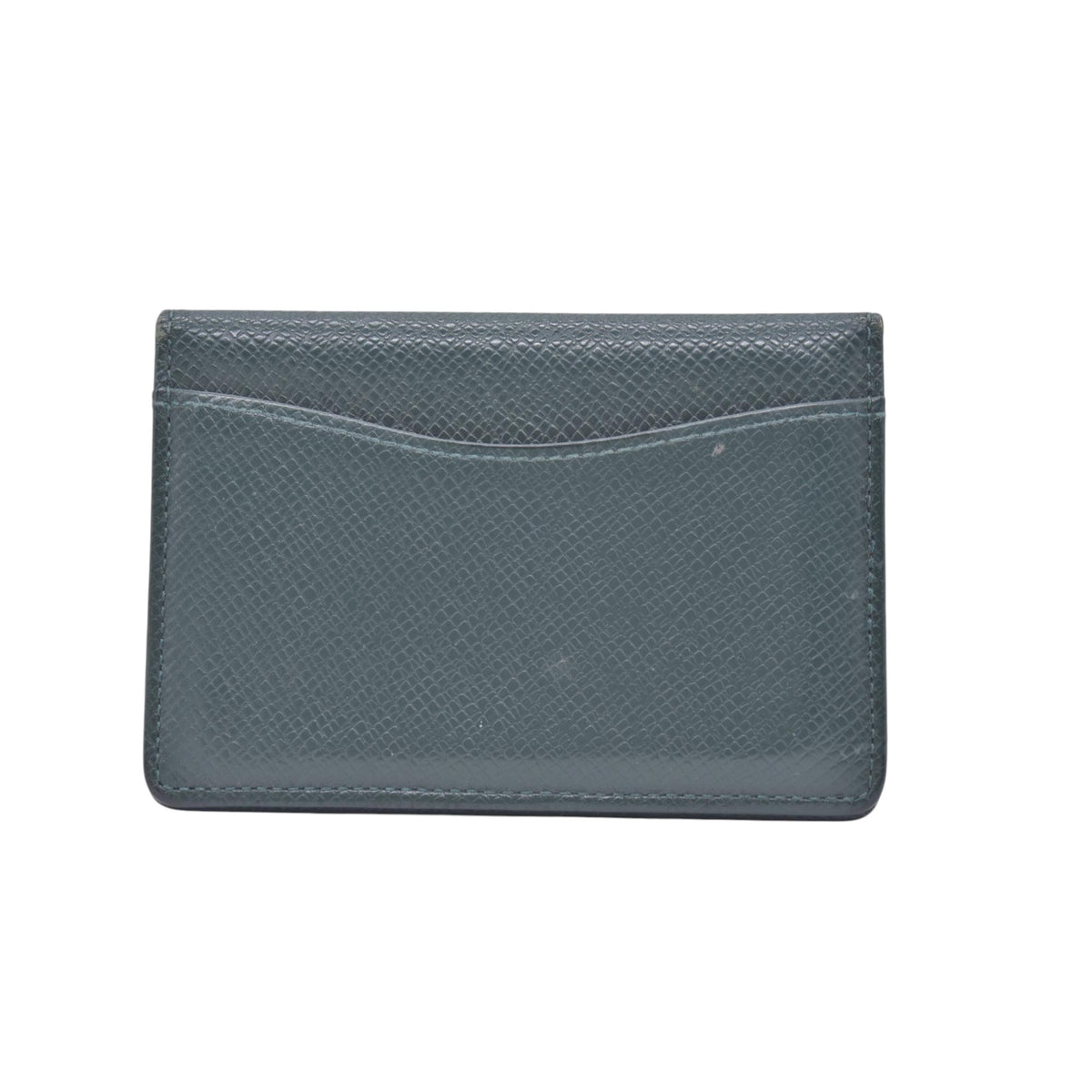$420 2013 LOUIS VUITTON Taiga Leather Pocket Organizer Card Holder Epicea Green MI0143 CONSIGNMENT 10021206