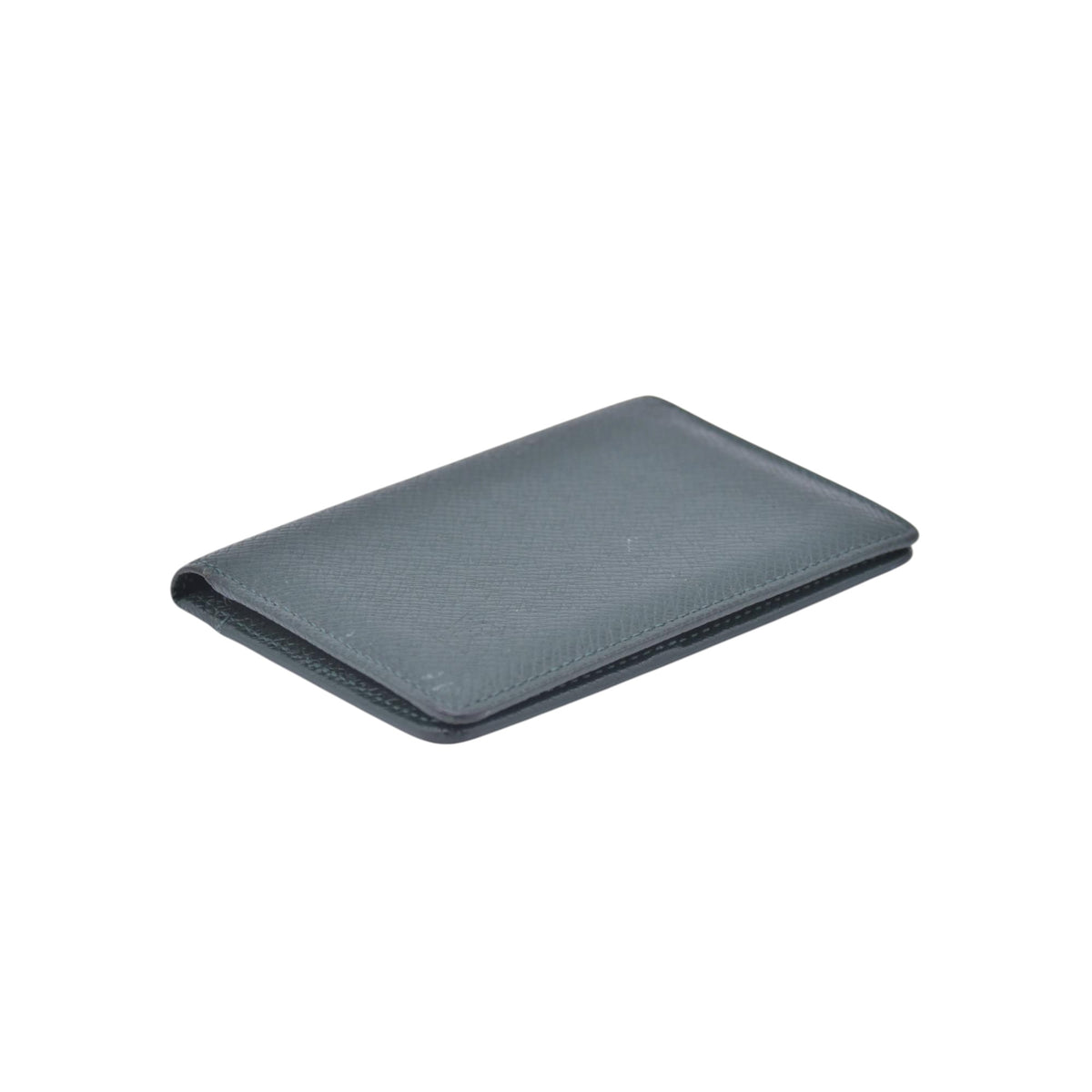 $420 2013 LOUIS VUITTON Taiga Leather Pocket Organizer Card Holder Epicea Green MI0143 CONSIGNMENT 10021206