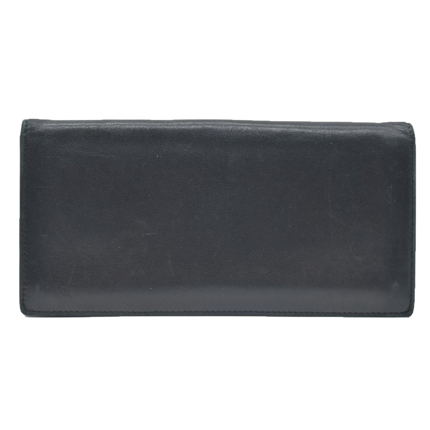 AUCTION $790 LOEWE Anagram Leather Bifold Long Wallet Black