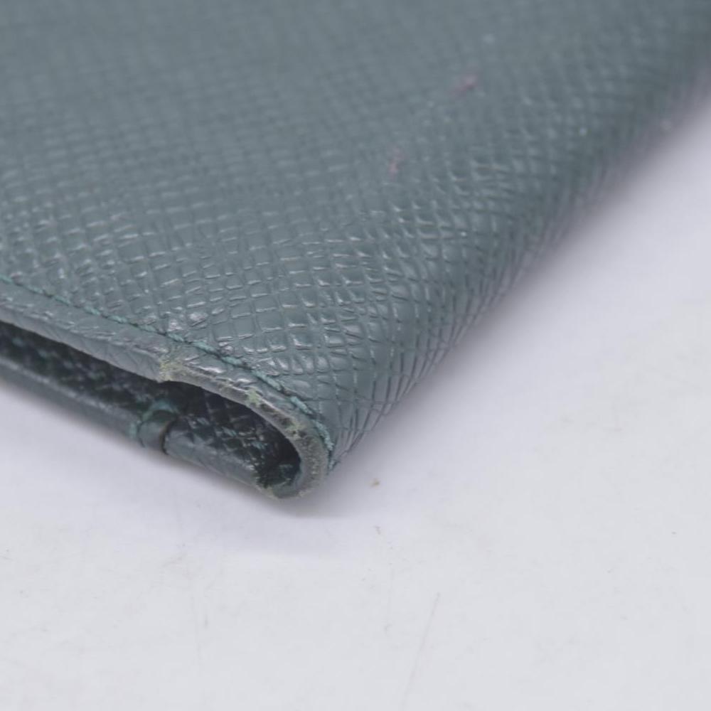 $420 2013 LOUIS VUITTON Taiga Leather Pocket Organizer Card Holder Epicea Green MI0143 CONSIGNMENT 10021206