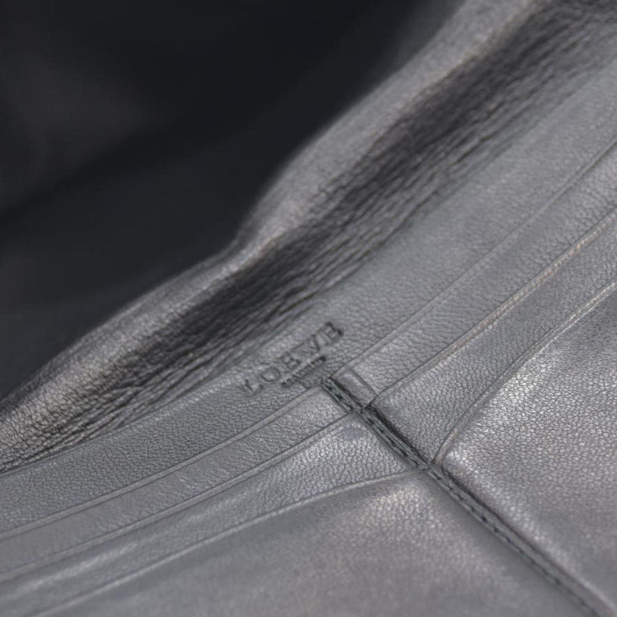 AUCTION $790 LOEWE Anagram Leather Bifold Long Wallet Black