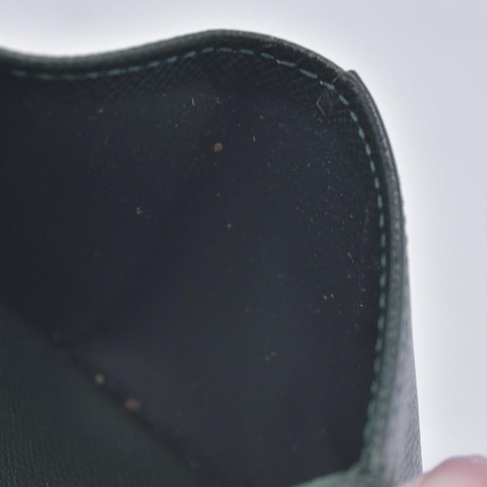 $420 2013 LOUIS VUITTON Taiga Leather Pocket Organizer Card Holder Epicea Green MI0143 CONSIGNMENT 10021206