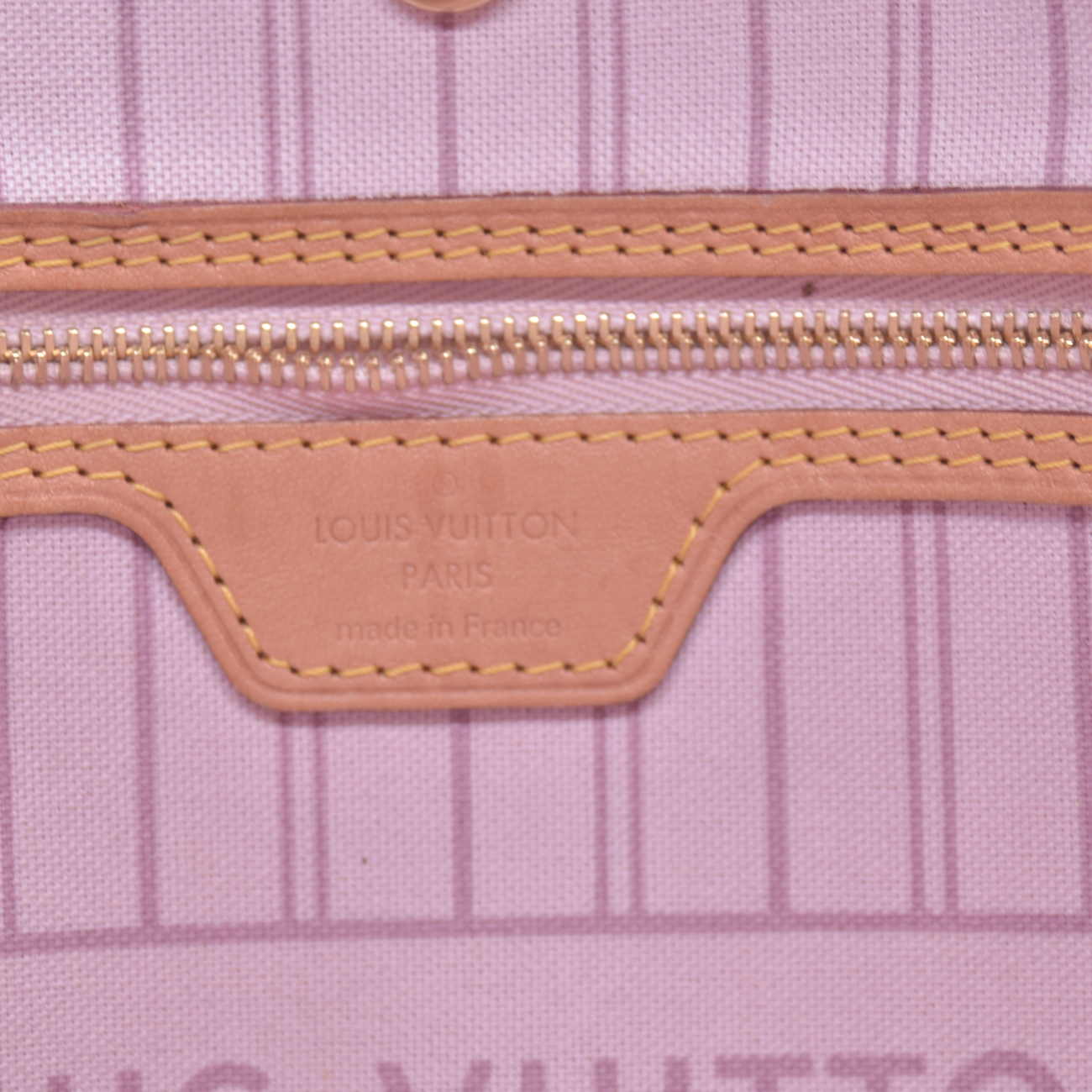 $2800 2015 Louis Vuitton Monogram Saint Barth V Neverfull MM Light Pink