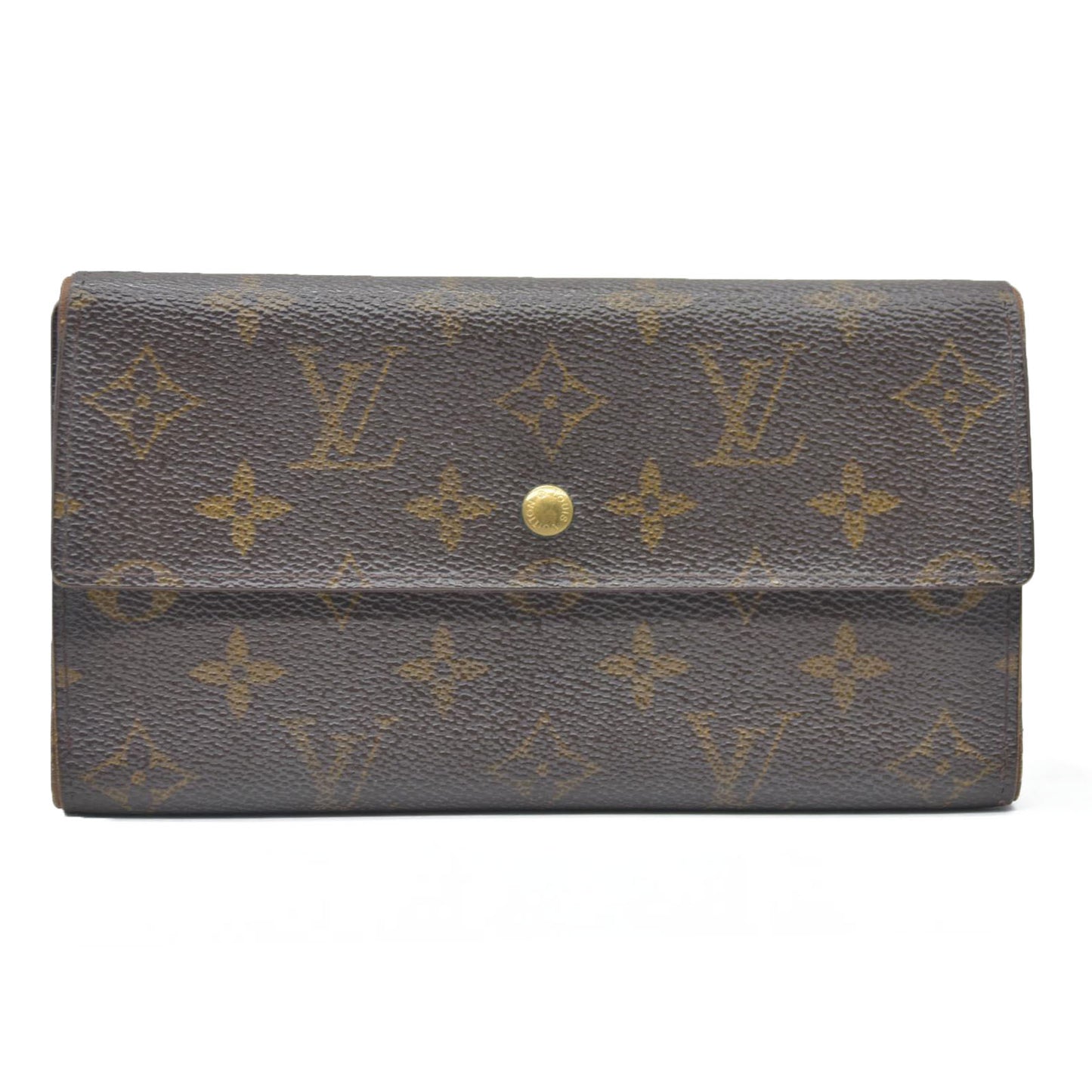 AUCTION $720 Louis Vuitton Monogram Porte Tresor International Trifold Long Wallet TH1917