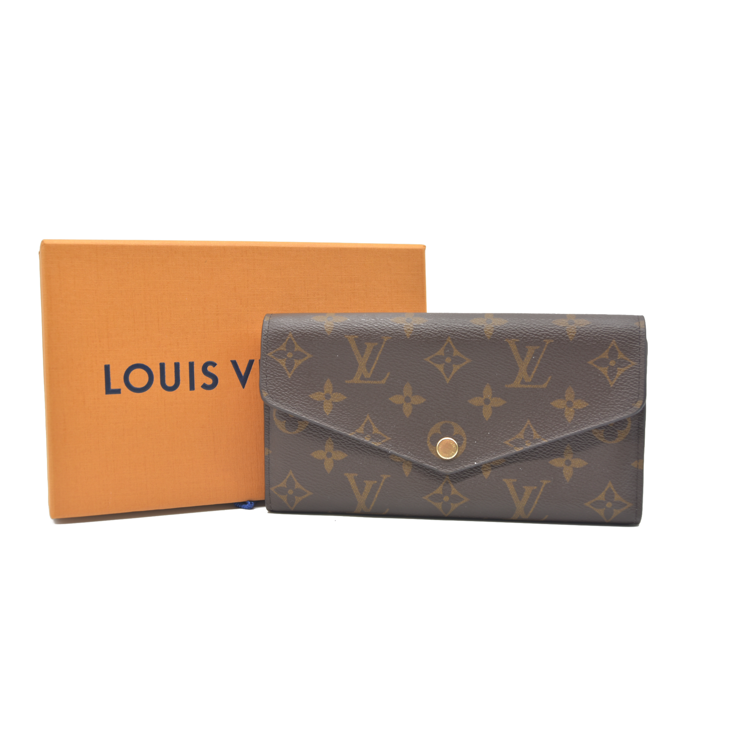 $775 Louis Vuitton  Monogram Sarah Wallet NM Rose Ballerine RFID