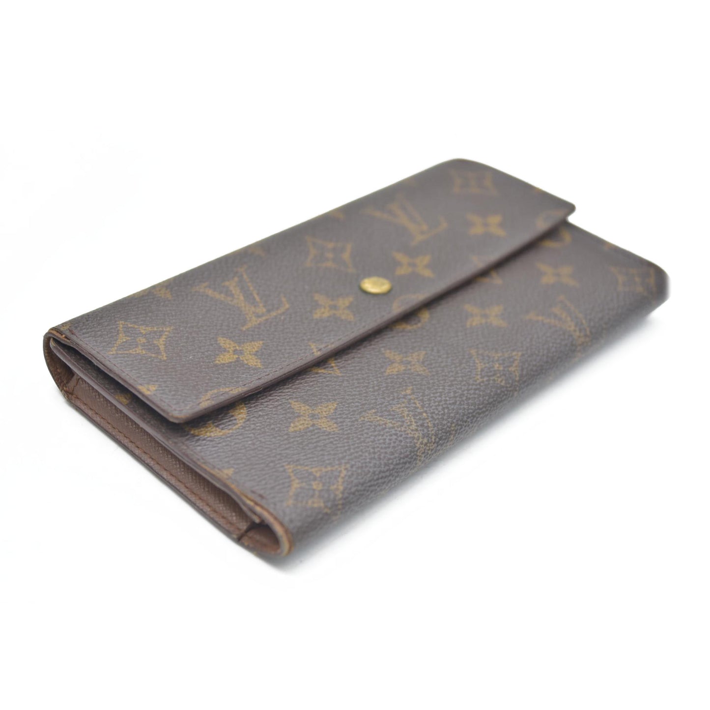 AUCTION $720 Louis Vuitton Monogram Porte Tresor International Trifold Long Wallet TH0014