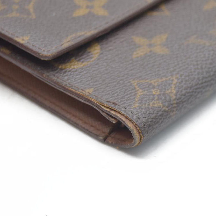 AUCTION $720 Louis Vuitton Monogram Porte Tresor International Trifold Long Wallet TH1917