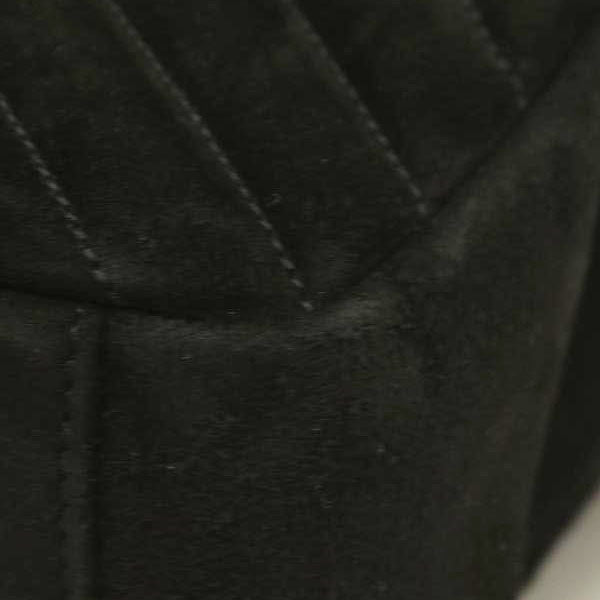 Saint Laurent  Suede Matelasse Chevron Monogram Medium College Bag Black