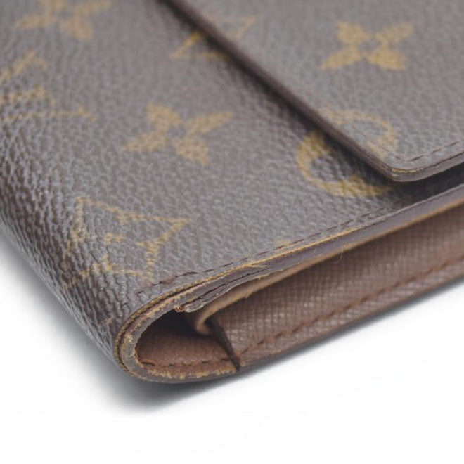 AUCTION $720 Louis Vuitton Monogram Porte Tresor International Trifold Long Wallet TH0014