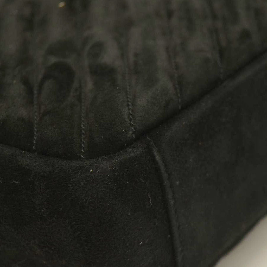 Saint Laurent  Suede Matelasse Chevron Monogram Medium College Bag Black