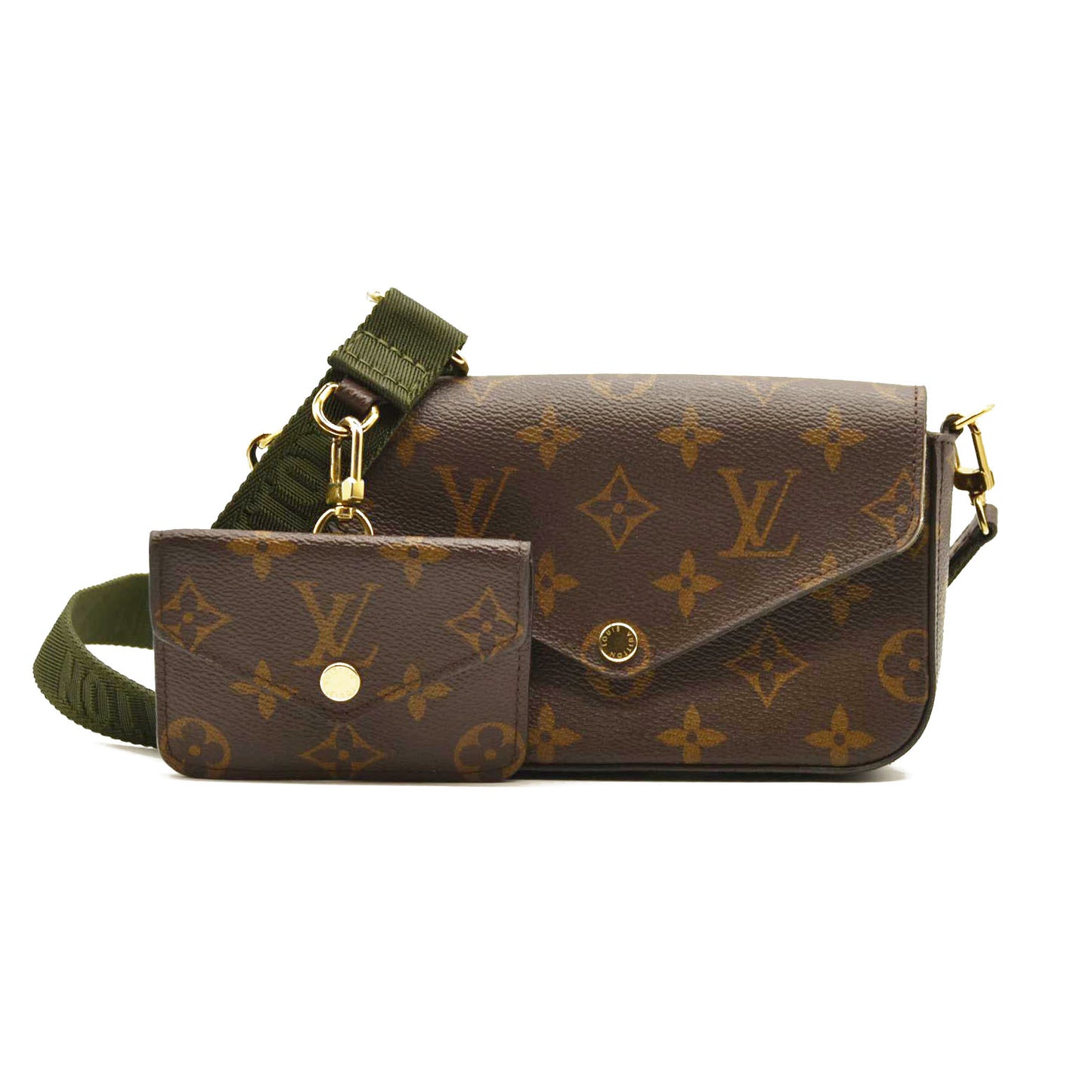 LOUIS VUITTON  Monogram Felicie Strap & Go Kaki