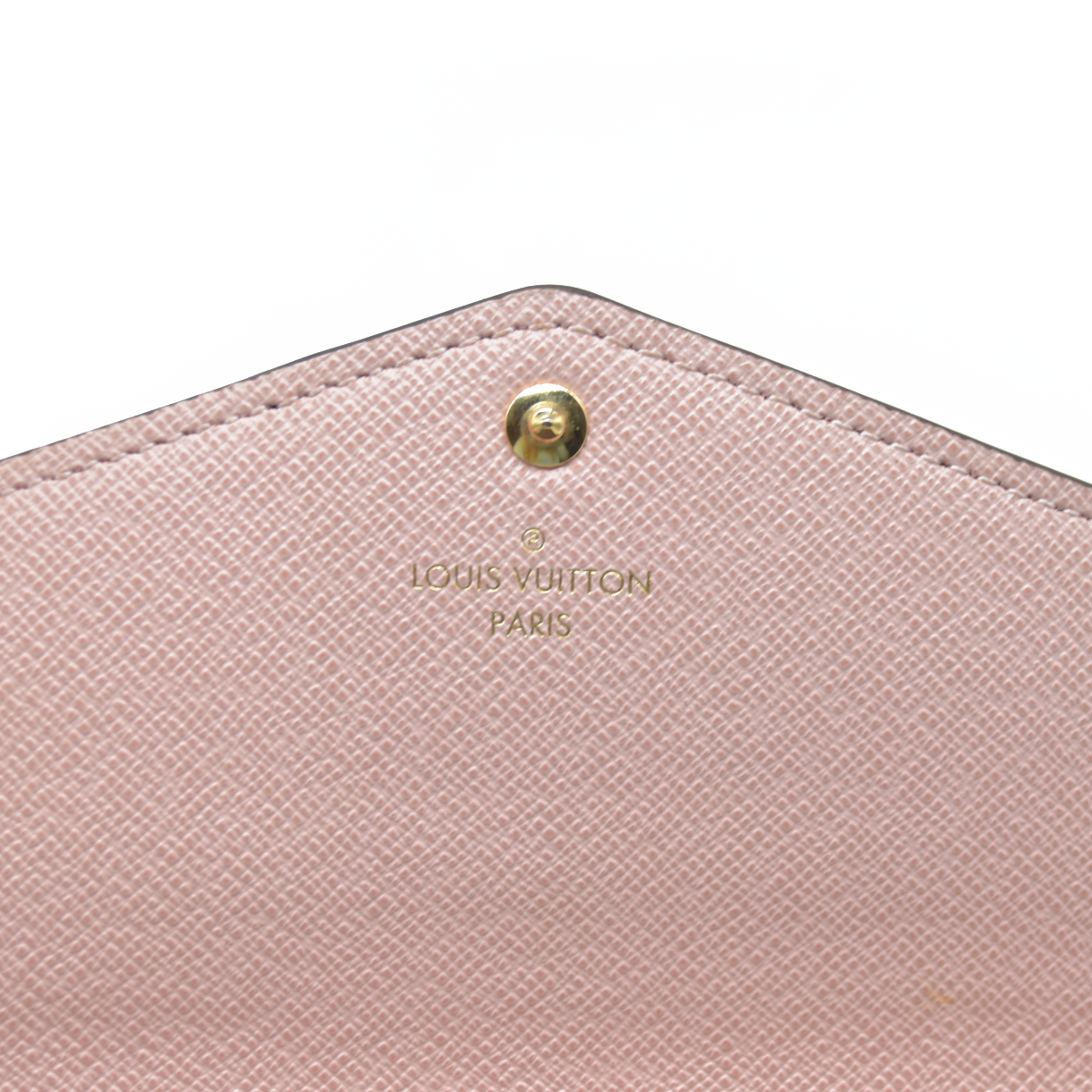 $775 Louis Vuitton  Monogram Sarah Wallet NM Rose Ballerine RFID
