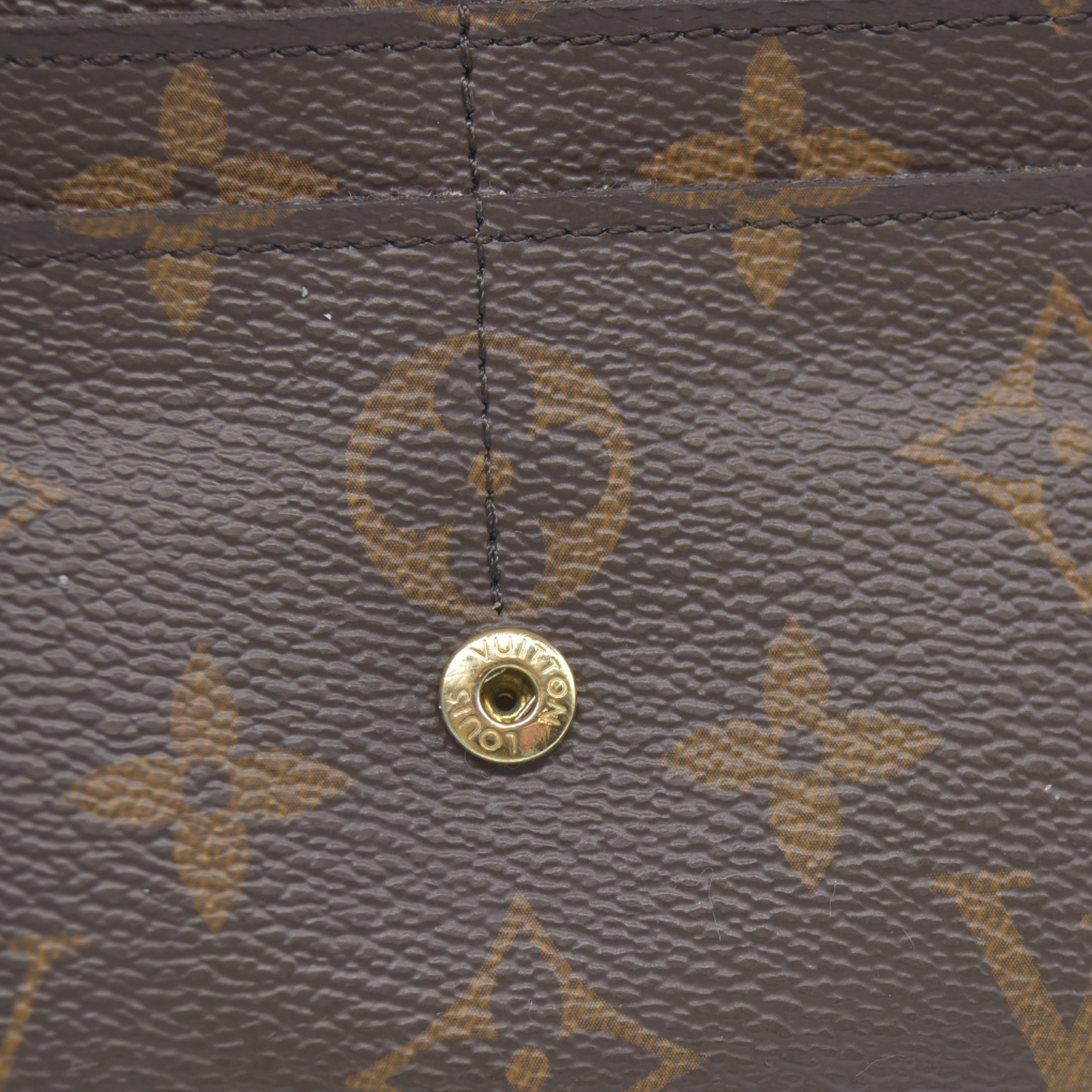 $775 Louis Vuitton  Monogram Sarah Wallet NM Rose Ballerine RFID