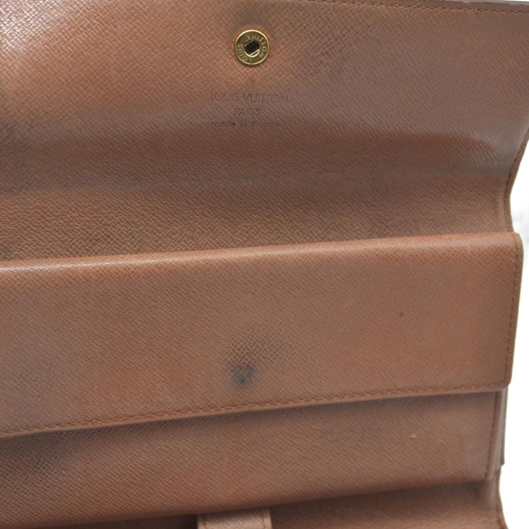 AUCTION $720 Louis Vuitton Monogram Porte Tresor International Trifold Long Wallet TH0014