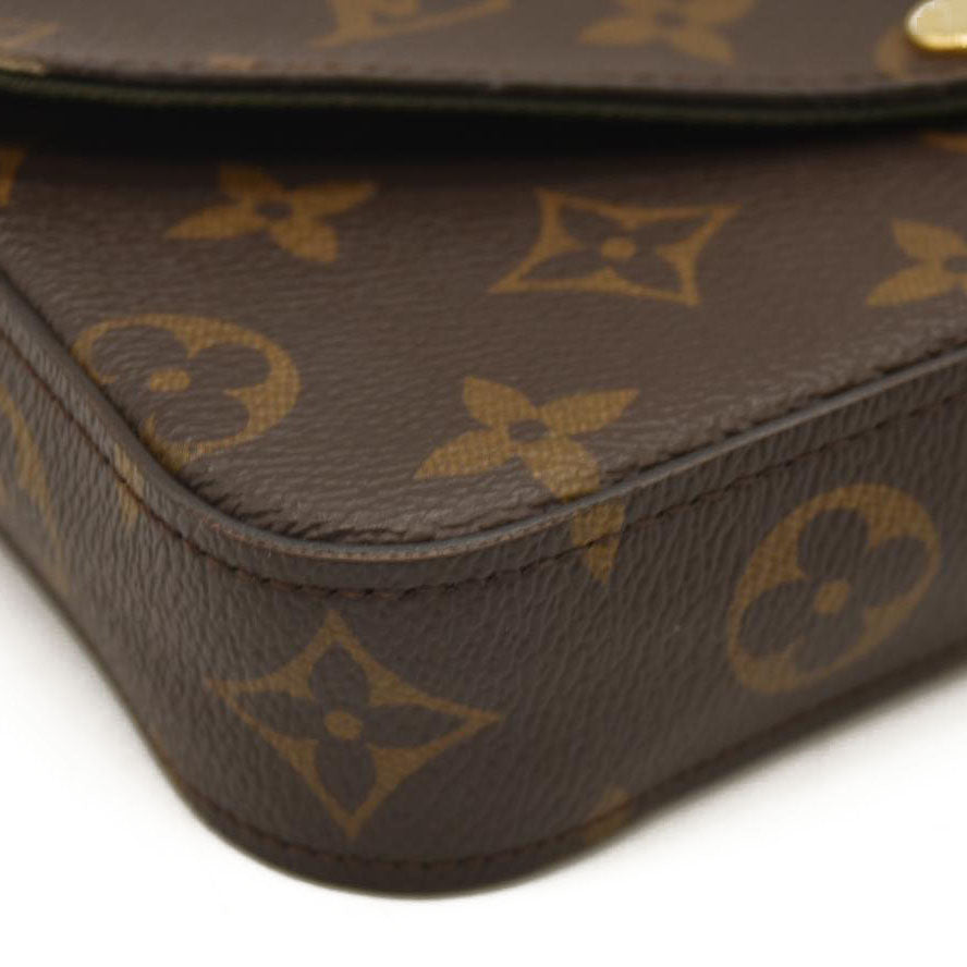 LOUIS VUITTON  Monogram Felicie Strap & Go Kaki