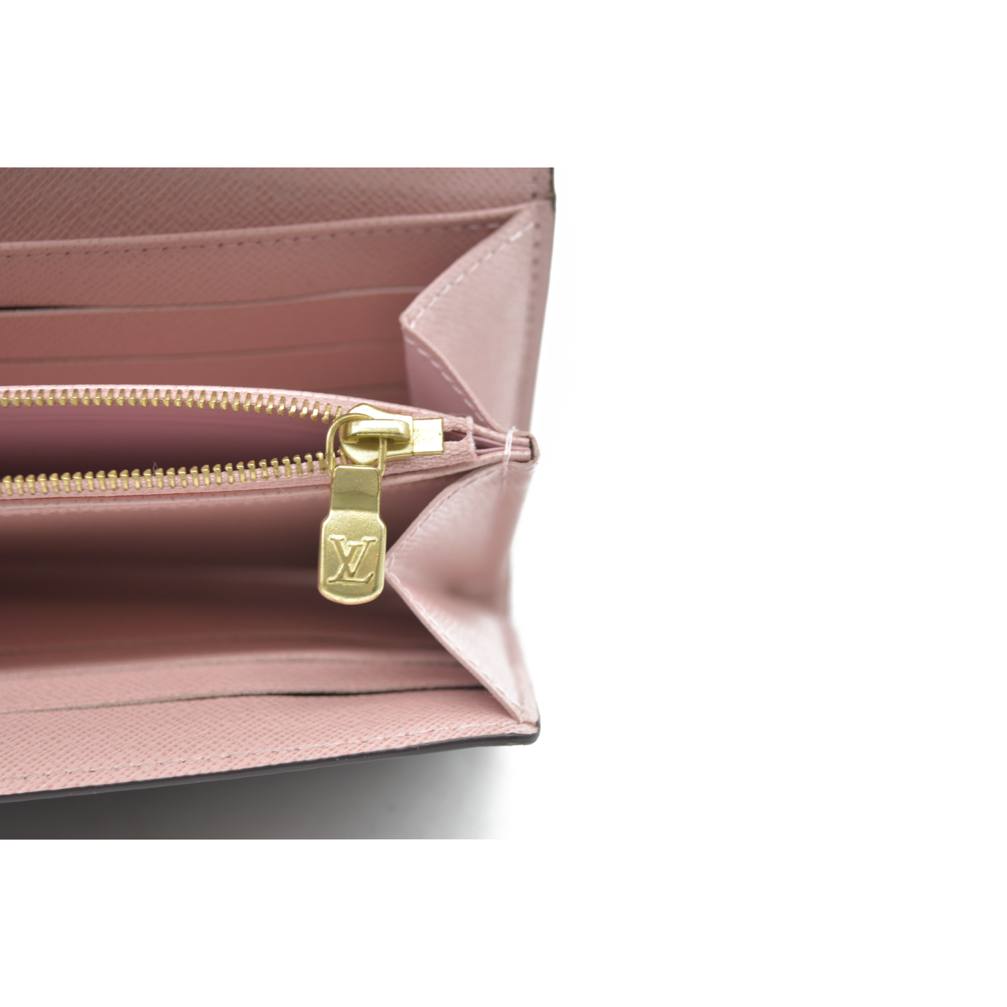 $775 Louis Vuitton  Monogram Sarah Wallet NM Rose Ballerine RFID