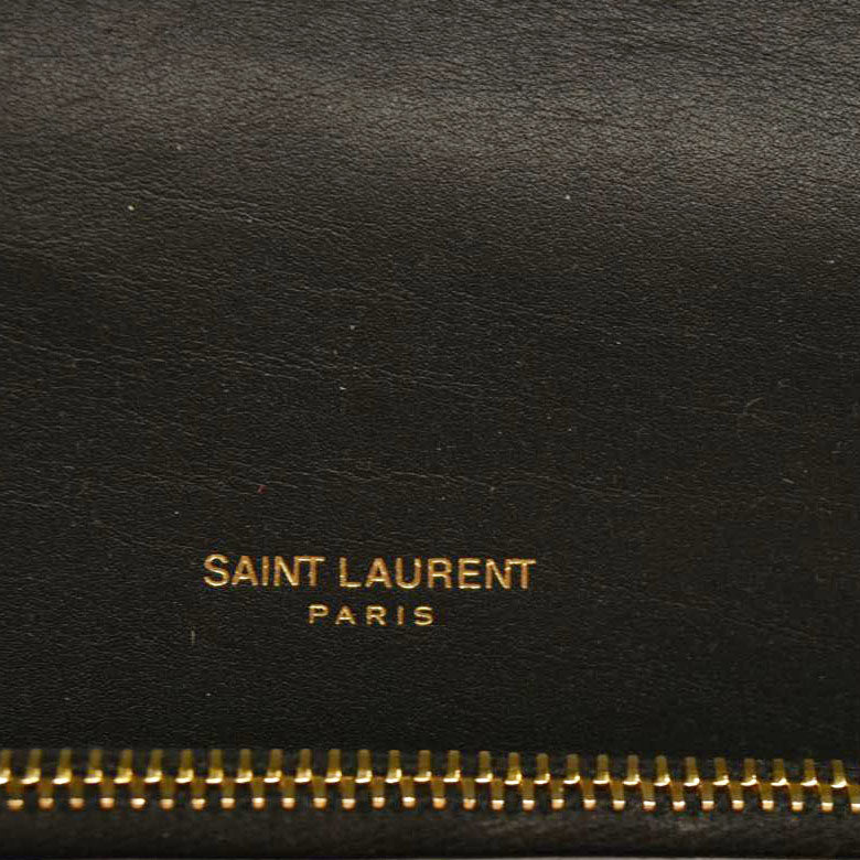 Saint Laurent  Suede Matelasse Chevron Monogram Medium College Bag Black