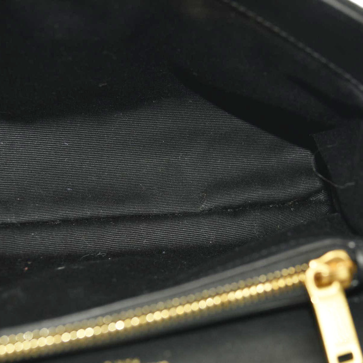 Saint Laurent  Suede Matelasse Chevron Monogram Medium College Bag Black