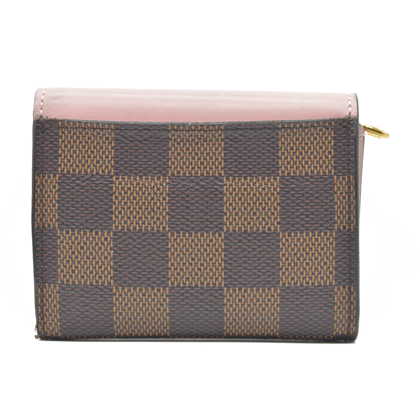 $605 LOUIS VUITTON Damier Ebene Zoe Wallet Rose Ballerine TA0129 2019