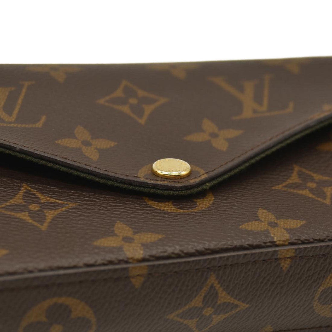 LOUIS VUITTON  Monogram Felicie Strap & Go Kaki