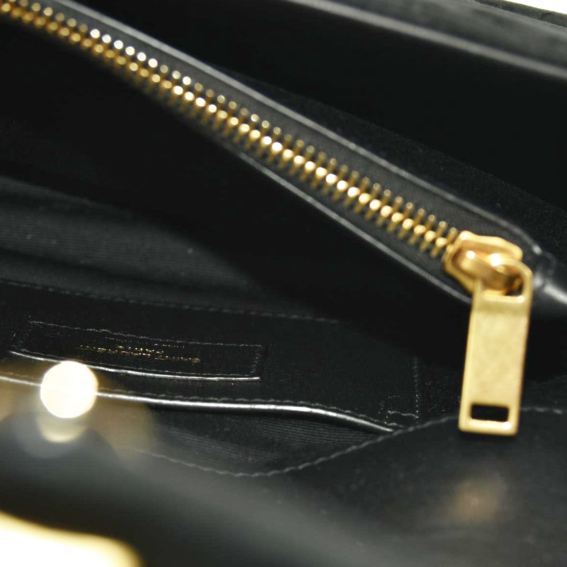 Saint Laurent  Suede Matelasse Chevron Monogram Medium College Bag Black