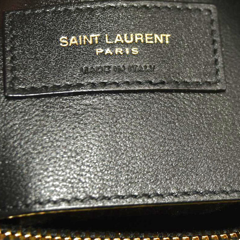 Saint Laurent  Suede Matelasse Chevron Monogram Medium College Bag Black