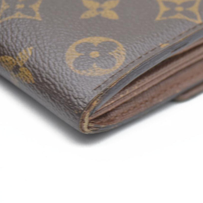 AUCTION $720 Louis Vuitton Monogram Portefeiulle Sarah Long Bifold Wallet Brown CA0049