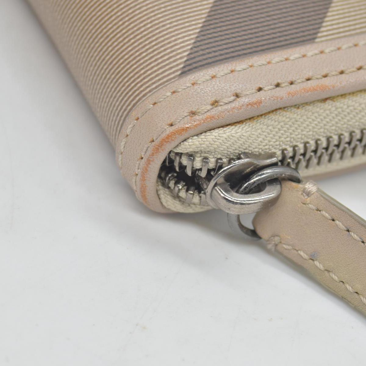 $680 Burberry Smoked Check Super Nova Check Pattern Continental Wallet CONSIGNMENT