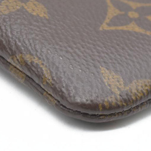 $345 Louis Vuitton Monogram Pochette Cles Wallet Coin Purse Brown