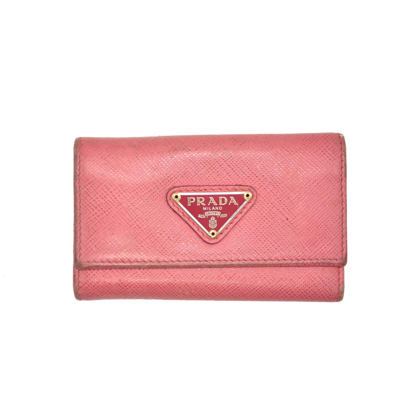 Prada  Saffiano 6 Key Holder Pink