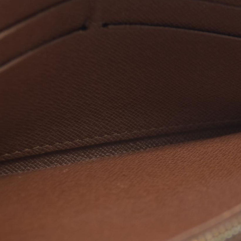 AUCTION $720 Louis Vuitton Monogram Portefeiulle Sarah Long Bifold Wallet Brown CA0049