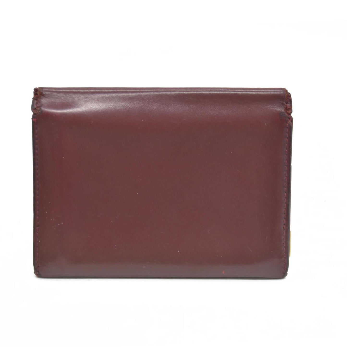 AUCTION $430 Cartier Cartier Burgundy Leather Must de Cartier ID Card Holder