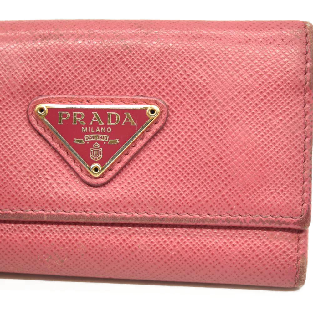 Prada  Saffiano 6 Key Holder Pink