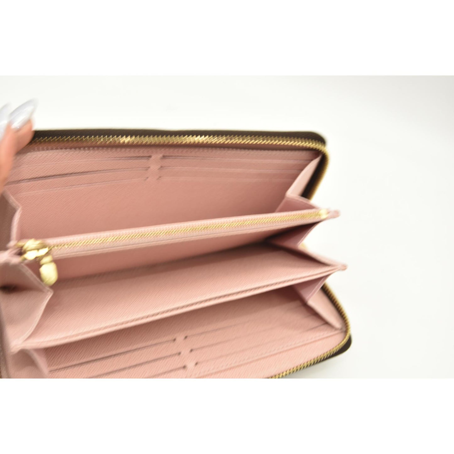 LOUIS VUITTON Monogram Zippy Wallet Rose Ballerine CA3196