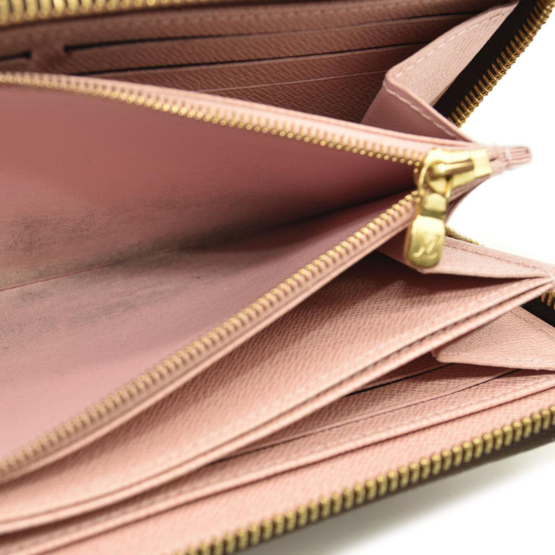 LOUIS VUITTON Monogram Zippy Wallet Rose Ballerine CA3196