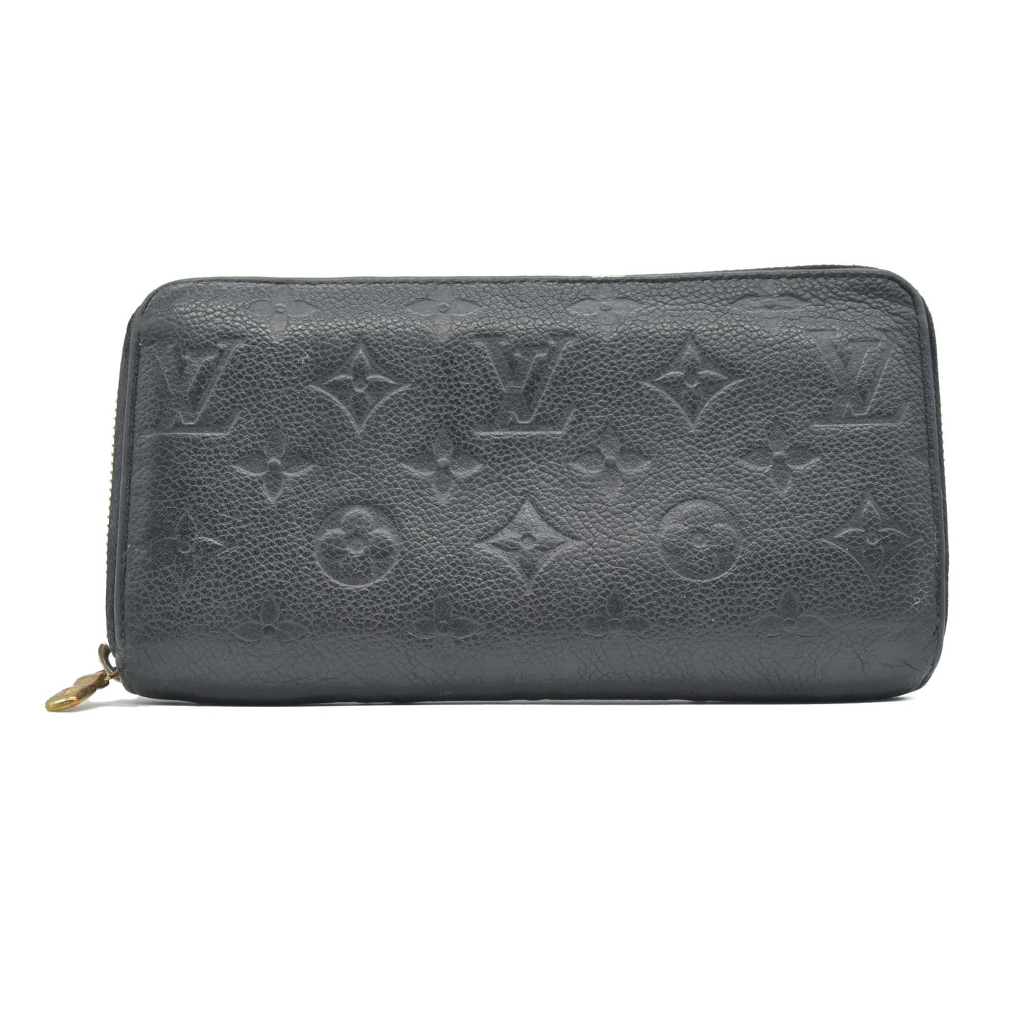 $1070 Prada Black Saffiano Leather Travel Zip Around Wallet CONSIGNMENT