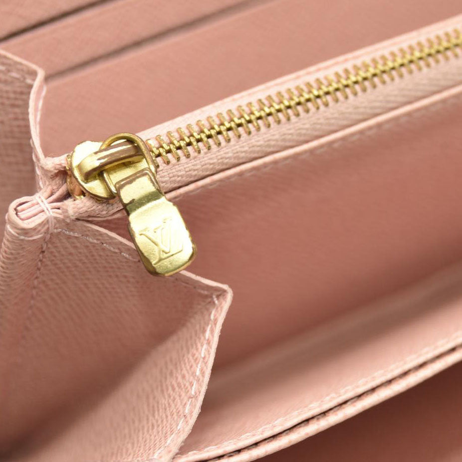 LOUIS VUITTON Monogram Zippy Wallet Rose Ballerine CA3196