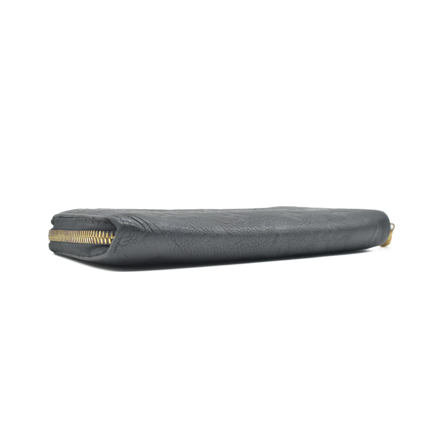 $1070 Prada Black Saffiano Leather Travel Zip Around Wallet CONSIGNMENT